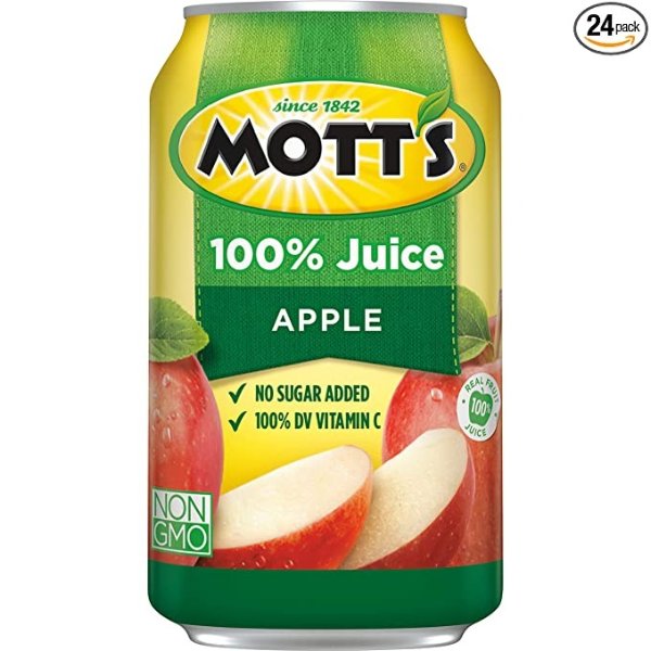 Mott's Apple Juice Single Serve, 11.5-Ounce Cans (Pack of 24)