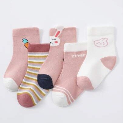 儿童小兔袜子5双