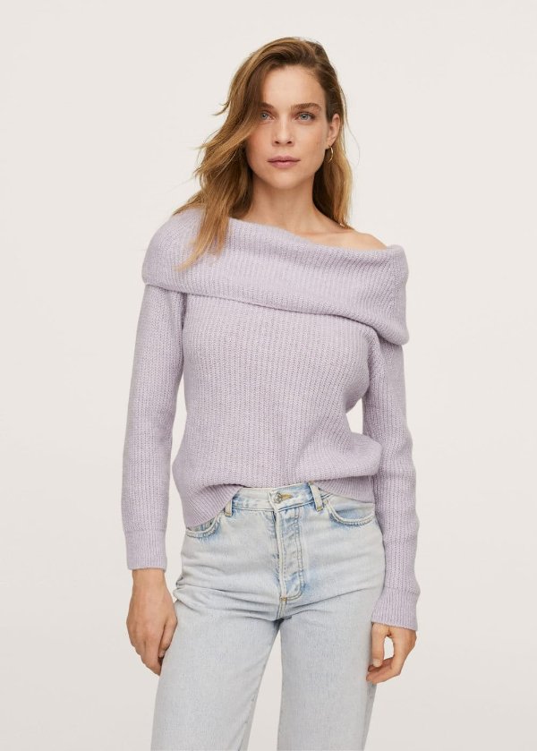 Boat-neck knitted sweater - Women | OUTLET USA
