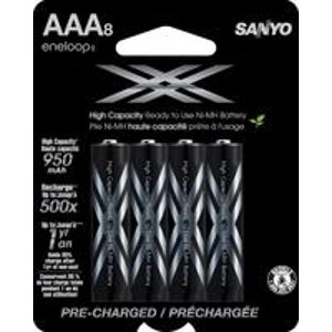 8-Pack Sanyo Eneloop 950mAh Ni-MH AAA Pre-Charged Rechargeable Batteries 