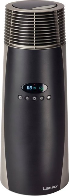 - 1500-Watt Full-Circle Warmth Ceramic Tower Space Heater with Remote Control - Black