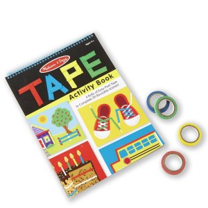 Melissa & Doug Tape Activity Book: 4 Rolls of Easy-Tear Tape and 20 Reusable Scenes