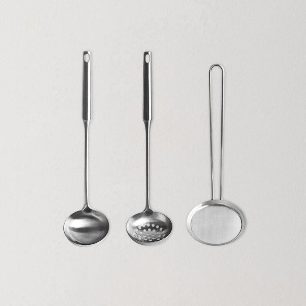 Stainless Steel Ladle, Straining Ladle, Colander Set - Available Individually