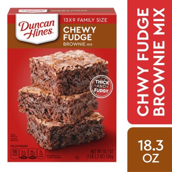 Duncan Hines 巧克力布朗尼蛋糕粉 18.3 Oz