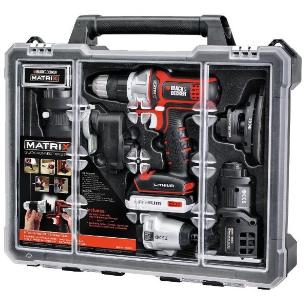 Cordless Drill Combo Kit with Case, 6-Tool