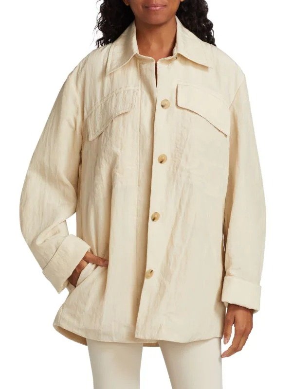 Textured Padded Shirt Jacket