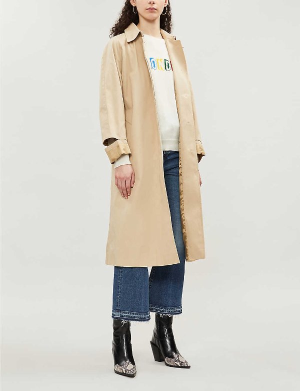 Cotton-gabardine trench coat