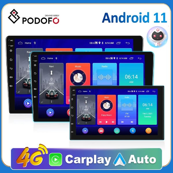 Podofo 8G 128G 娱乐中控显示屏 支持多种车型