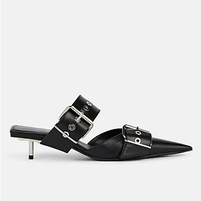 Buckle-Strap Leather Mules Buckle-Strap Leather Mules
