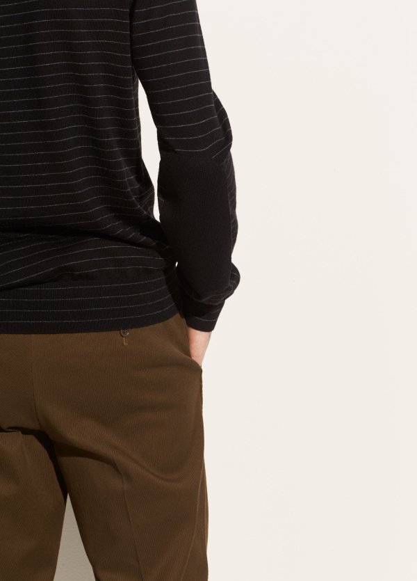 Elbow Patch Striped Henley