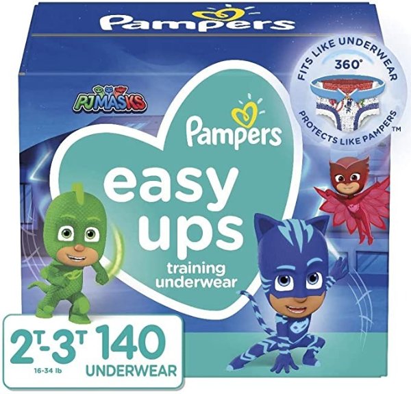 Easy Ups Training Pants Boys and Girls, 2T-3T (Size 4), 140 Count