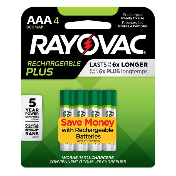 Rayovac Rechargeable AAA Batteries