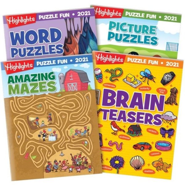 Puzzle Fun 2021 4-Book Set | Highlights for Children