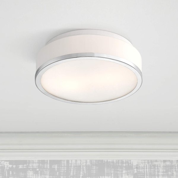 Possini Euro Mavis 10 1/4" Wide Opal Glass Ceiling Light - #M3350 | Lamps Plus