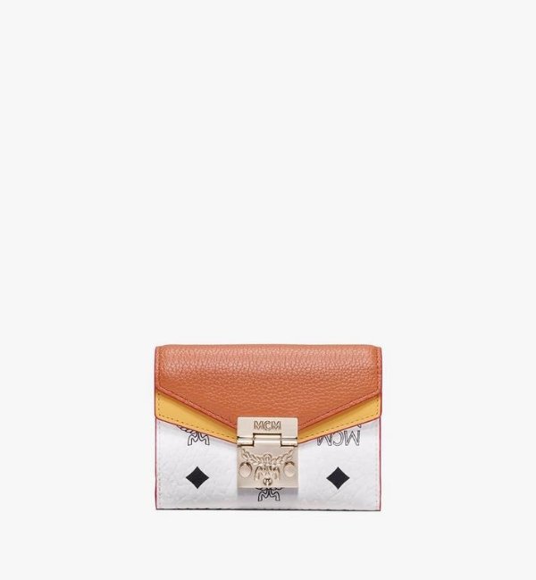 Patricia Three-Fold Wallet in Colorblock Leather