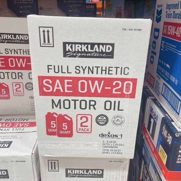 SAE 0W-20 Full Synthetic Motor Oil, 5 Quart, 2 ct