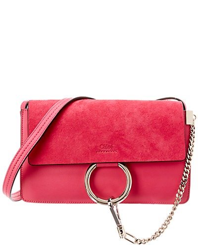 Faye Small Leather & Suede Shoulder Bag