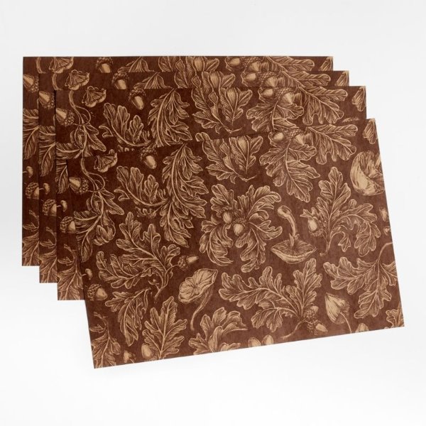 Into the Woods Thanksgiving Paper Placemats, Set of 24 + Reviews | Crate & Barrel