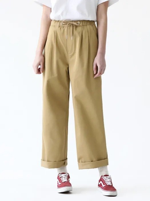 Easy Wide Chino Cotton Pants