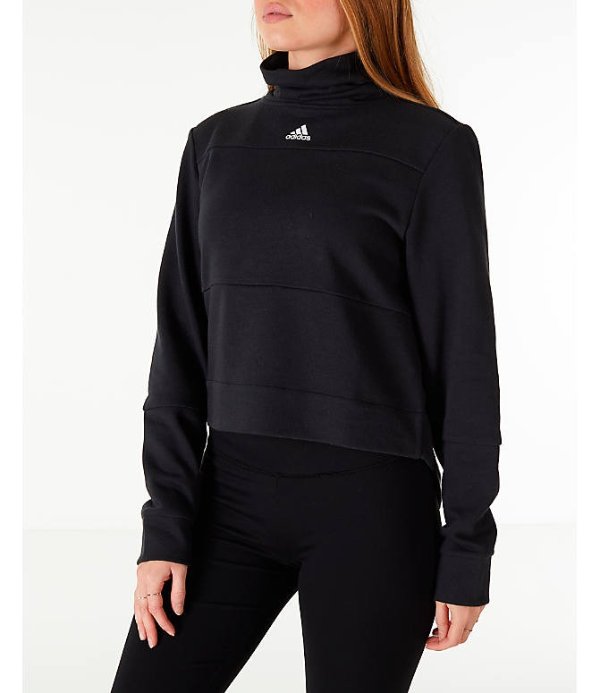 Women's adidas Turtleneck Crop Fleece Sweatshirt