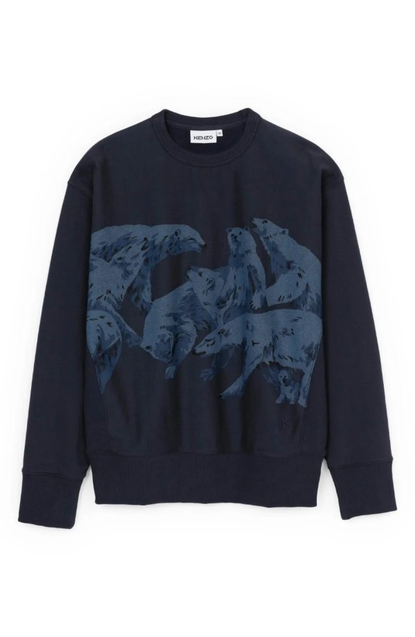 Polar Bear Print Organic Cotton Sweatshirt
