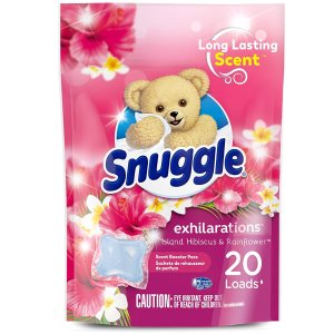 Snuggle Exhilarations In Wash Laundry Scent Booster Pacs Island Hibiscus and Rainflower 20 Count