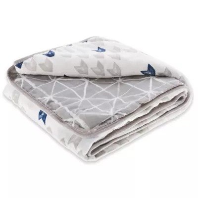 aden + anais™ essentials Denim Wash Cotton Muslin Blanket in Blue | buybuy BABY