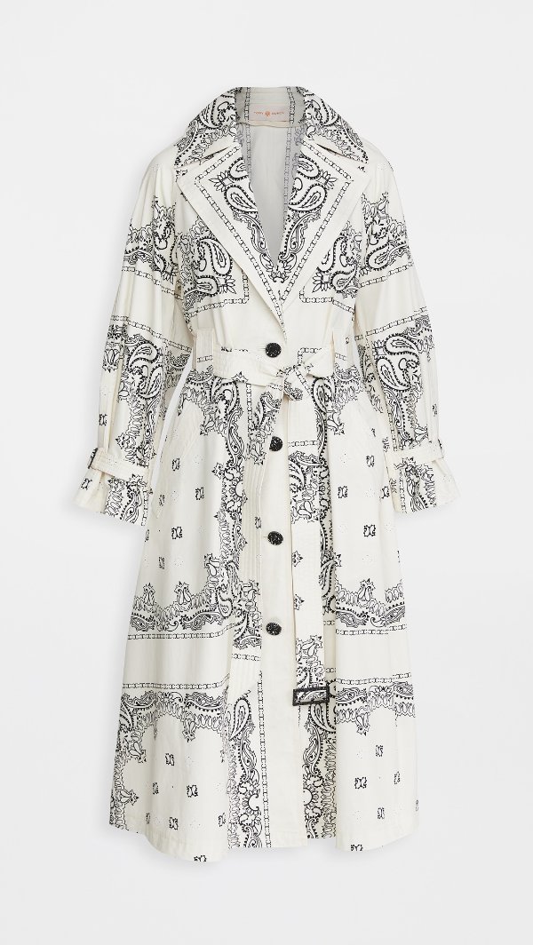 Printed Trench Coat