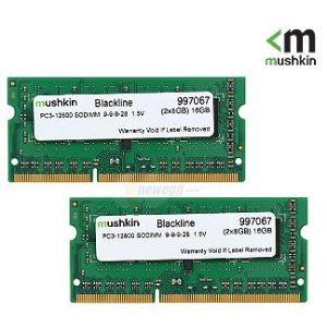 Mushkin Enhanced Blackline 16GB(PC3 12800) 笔记本电脑内存, 型号 997067
