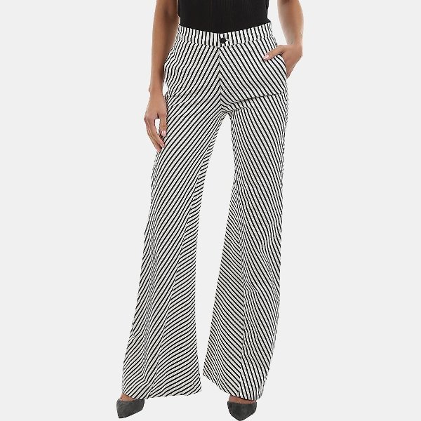 J Brand Larrabee Striped Flare Trouser Pants | ELEVTD Free Shipping & Returns