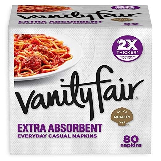 Everyday Extra Absorbent Premium Paper Napkin, 80 Count, Dinner Napkin for Messy Meals
