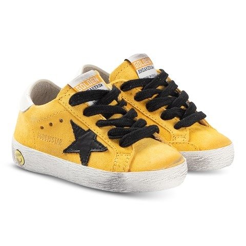 Yellow Superstar Sneakers with Black Star | AlexandAlexa