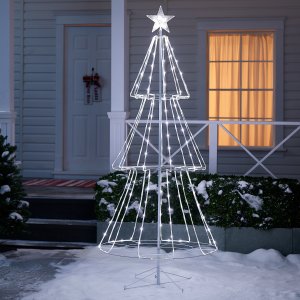 Holiday Time 庭院装饰圣诞树灯，8种闪灯方式