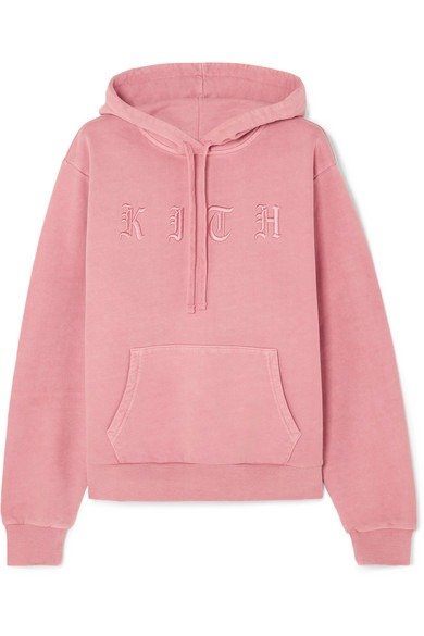 Serena embroidered cotton-jersey hoodie