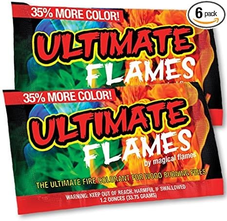 Magical Flames Ultimate Fire Color Changing Packets Fire Pit - Pack of 12 Colorful Fire Packs - Magic Colored Flame for Campfire, Bonfire & Outdoor Fire Pit- Camping Accessories