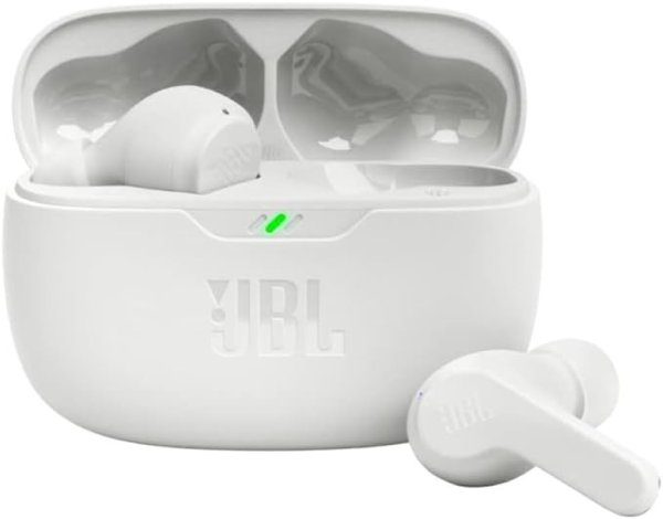 Vibe Beam True Wireless Headphones - White, Small