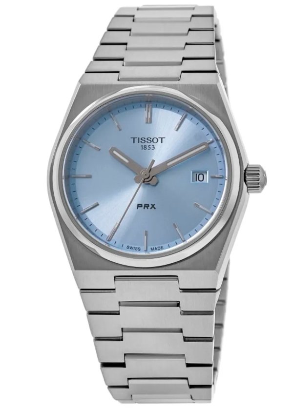 PRX Quartz Light Blue Dial Steel Unisex Watch T137.210.11.351.00