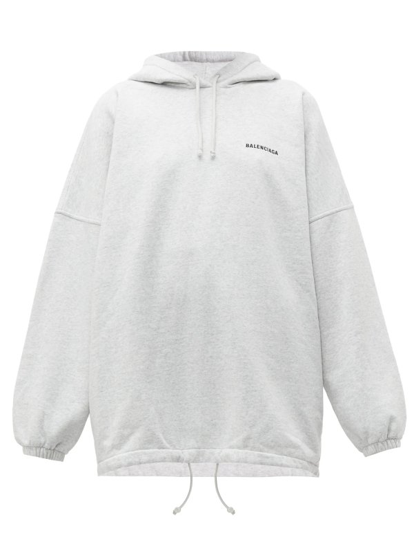 Oversized cotton-blend hooded sweatshirt | Balenciaga | MATCHESFASHION.COM US