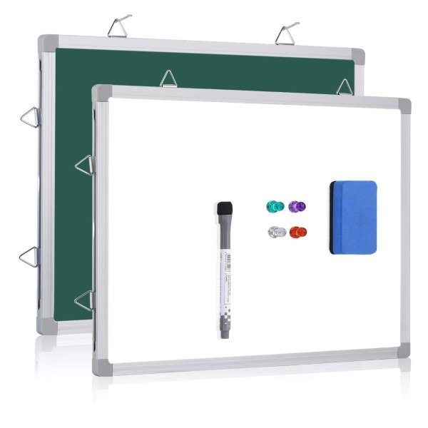 Aelfox Magnetic Chalkboard & Small Dry Erase Board 2 in 1, 16 x 12 Inch