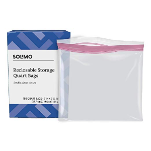 Solimo Gallon Food Storage Bags, 120 Count