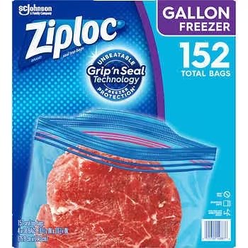 Seal Top Freezer Bags, Gallon, 152 ct