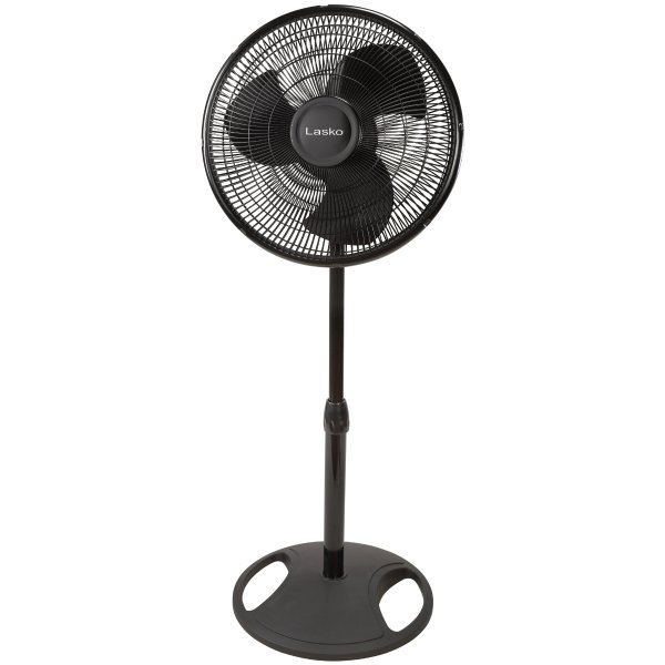 16" Oscillating Pedestal Stand 3-Speed Fan, S16500, Black
