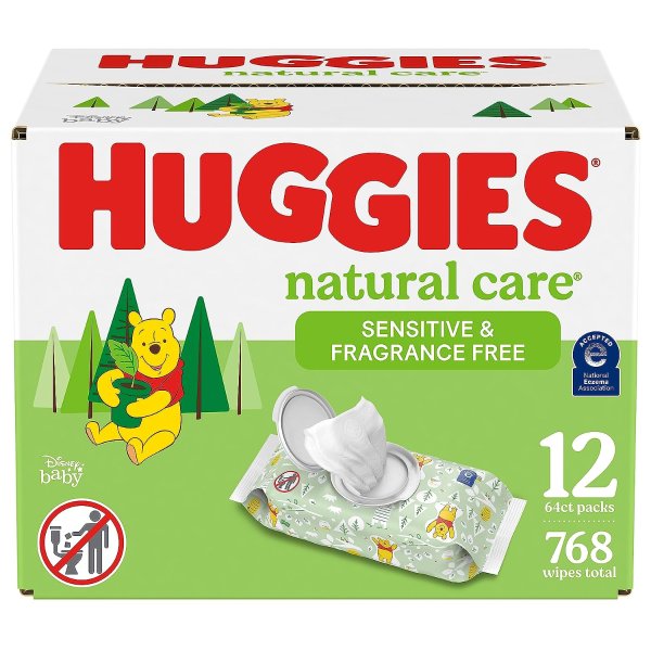 Huggies 768抽宝宝湿巾买2件立减$10 囤货超划算