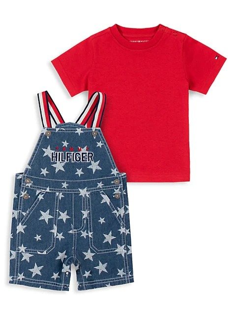 Baby Boy's 2-Piece T-Shirt & Shortall Set