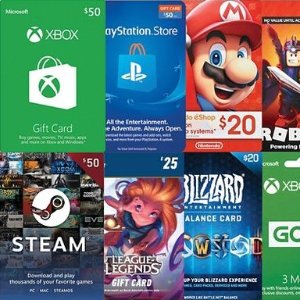 Steam / Nintendo / PlayStation Gaming Gift Cards