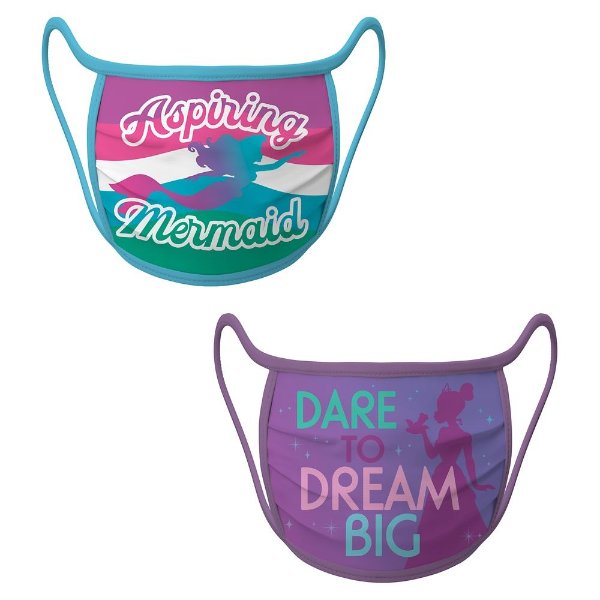 Cloth Face Masks 2-Pack – Ariel and Tiana | shopDisney