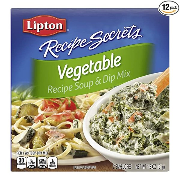 Recipe Secrets Soup and Dip Mix, Vegetable 1.8 oz, Pack of 12