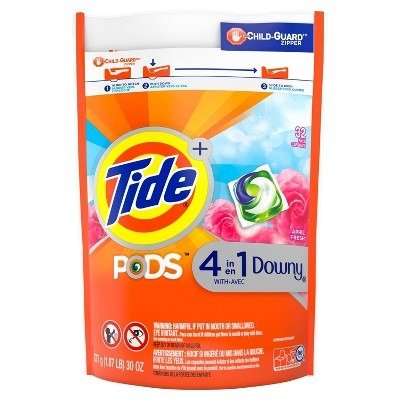 PODS Laundry Detergent Pacs with Downy April Fresh - 32ct