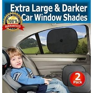 Car Window Sun Shades - Darkest Sunshade for Side Windows in Cars