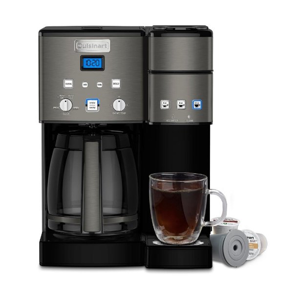 Black Stainless Coffee Center 12-Cup Coffeemaker and Single-Serve Brewer-SS-15BKS - The Home Depot